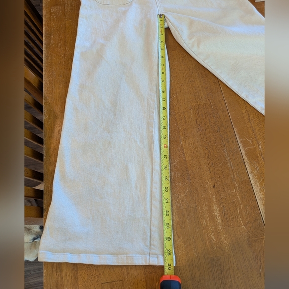 🤍 Entro High-Waisted Button Fly Pants | Cream | Size M - Picture 15 of 16